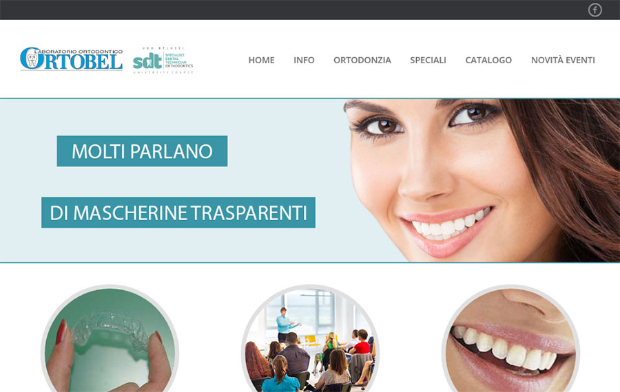 Sito web laboratorio ortodontico Ortobel